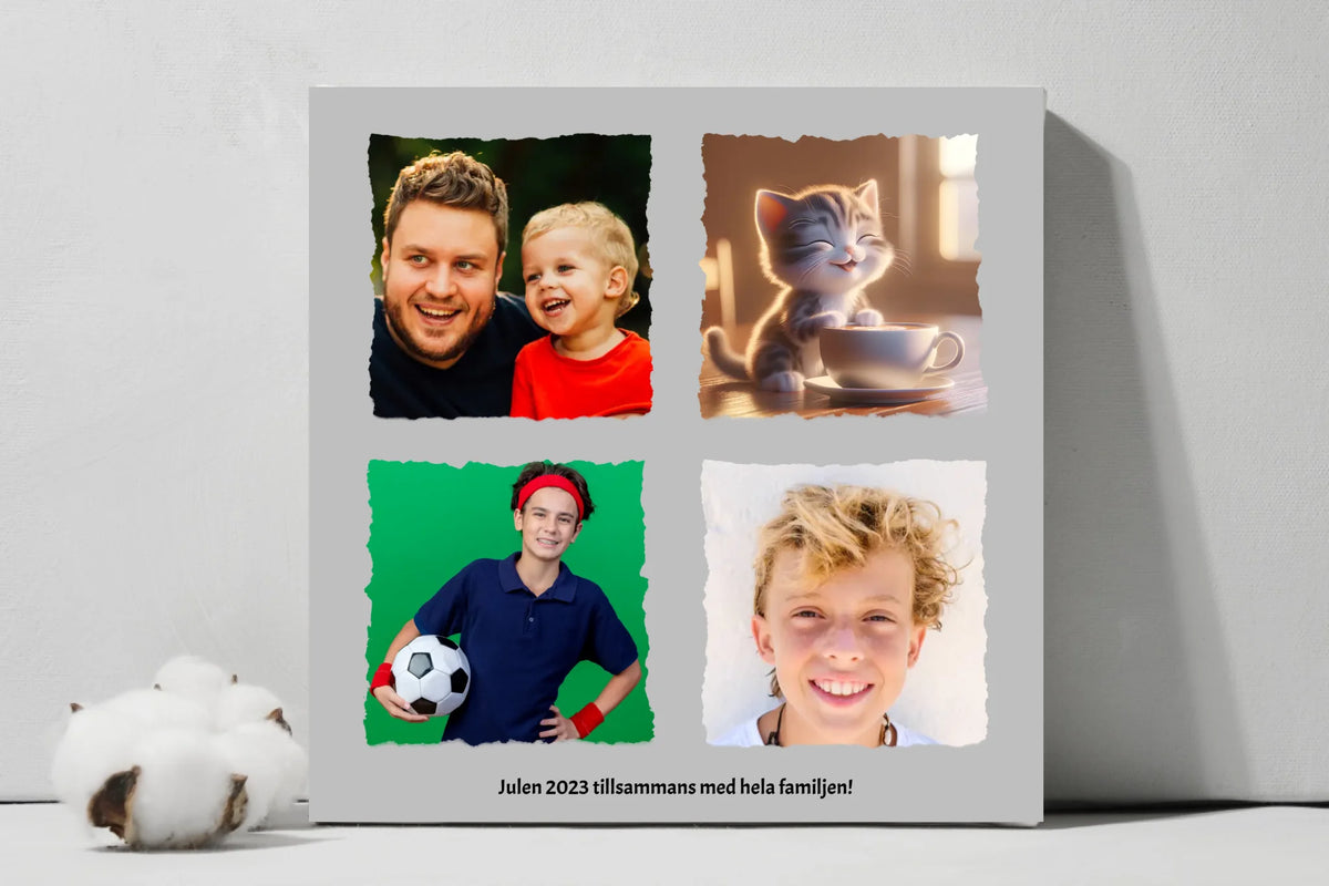 Your Four Torn Picture - Square Canvas