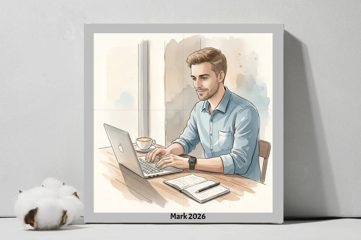 AI Watercolor illustration - Square Canvas