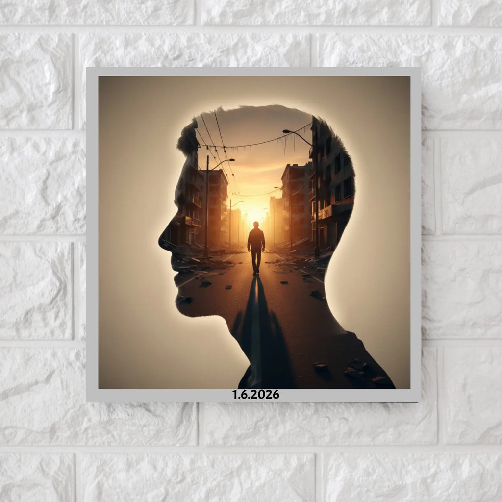 AI Left-Facing Side Profile - Square Canvas