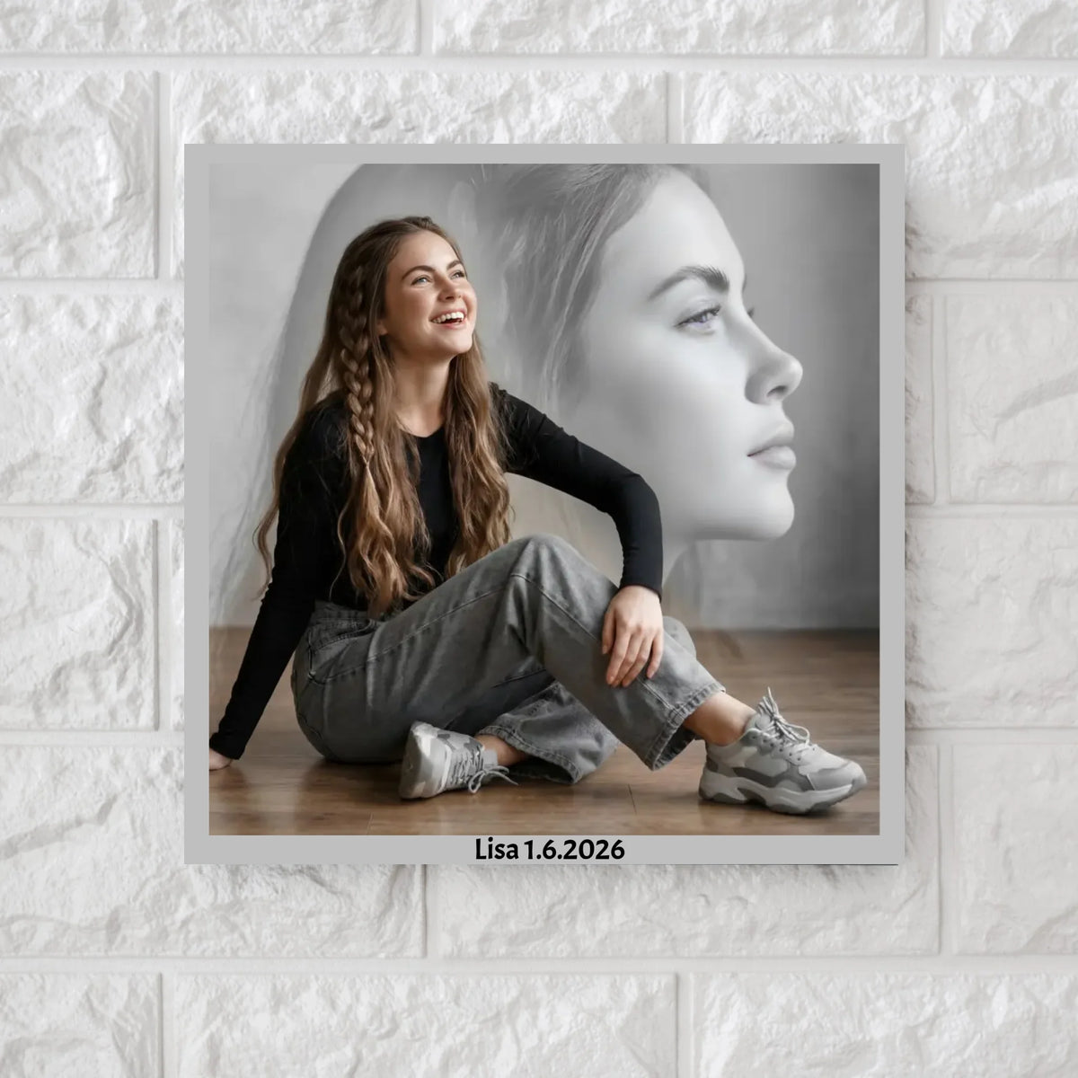 AI Artistic Portrait Woman - Square Canvas