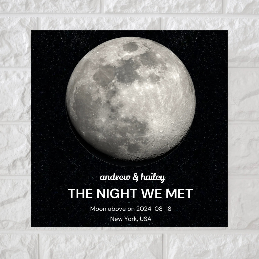 Moon Phase We Met - Square Canvas