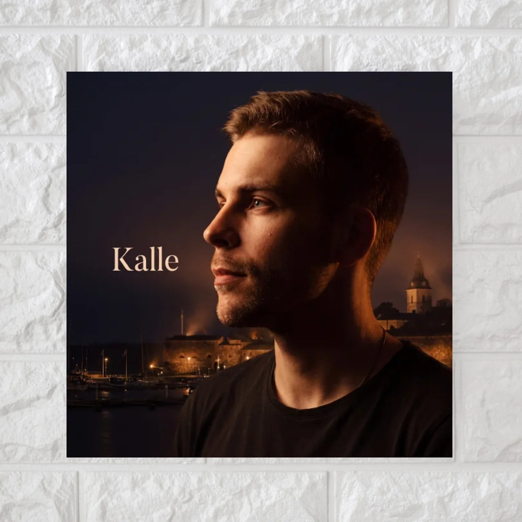 Your Place, Your Light – Personalized Cinematic Portrait Square Canvas