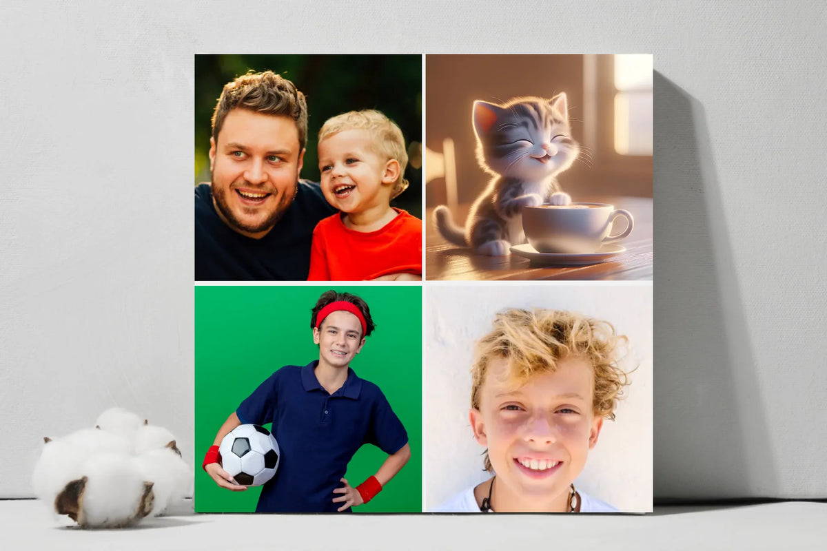 Four Own Photo Square Canvas