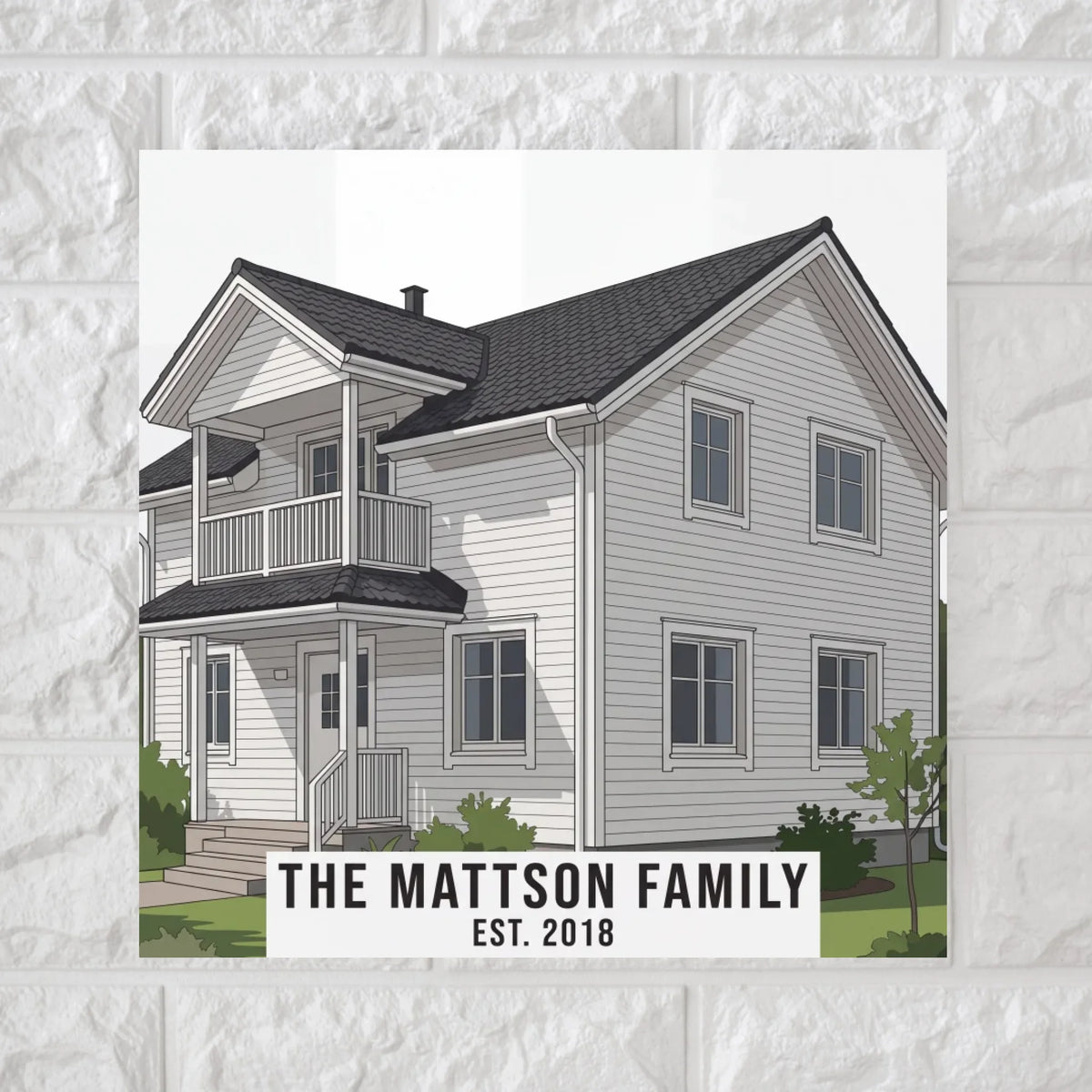 Our Home Modern Picture Square Canvas