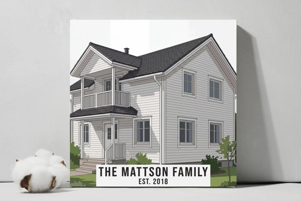 Our Home Modern Picture Square Canvas